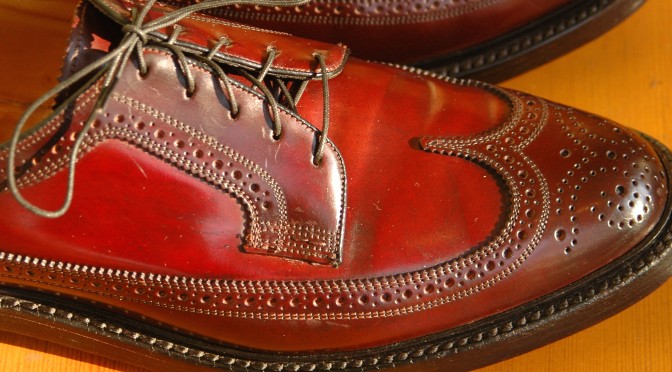 Florsheim Imperial 93605 Shell Cordovan patina Longwing Wingtip Color 4