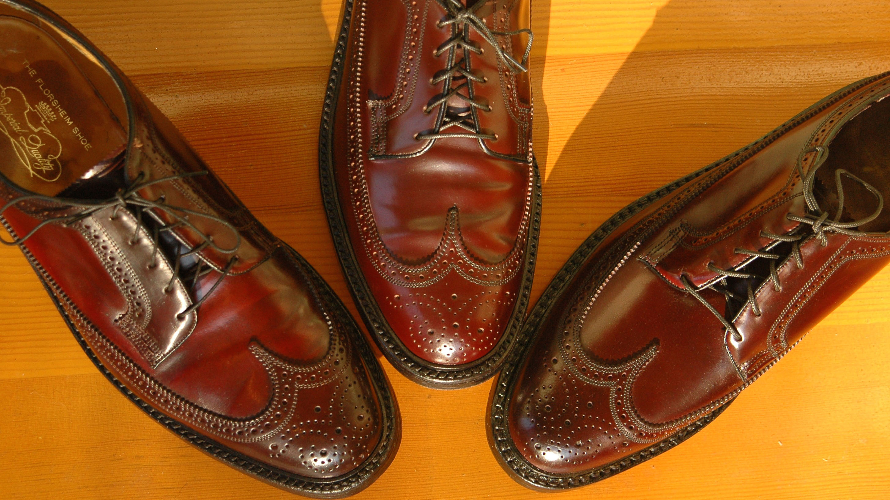 Three Florsheim Color #8 Longwings | vcleat