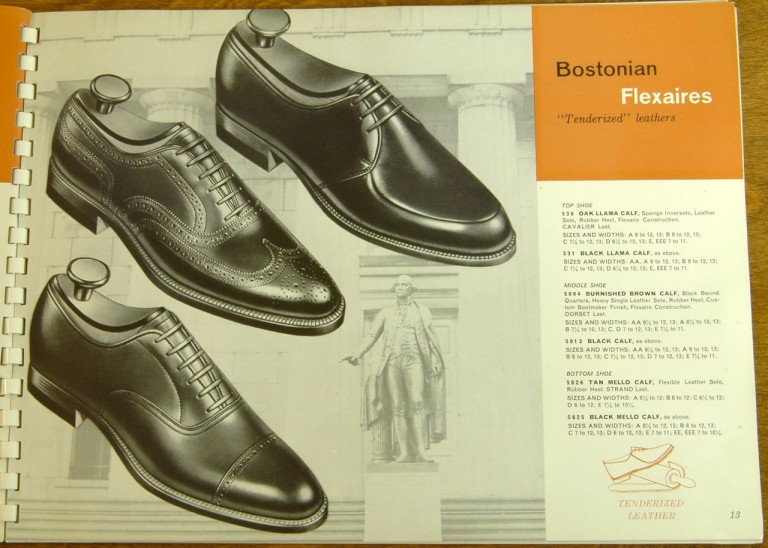 Bostonian Shoe Models 530, 531, 5004, 5013, 5826, 5825