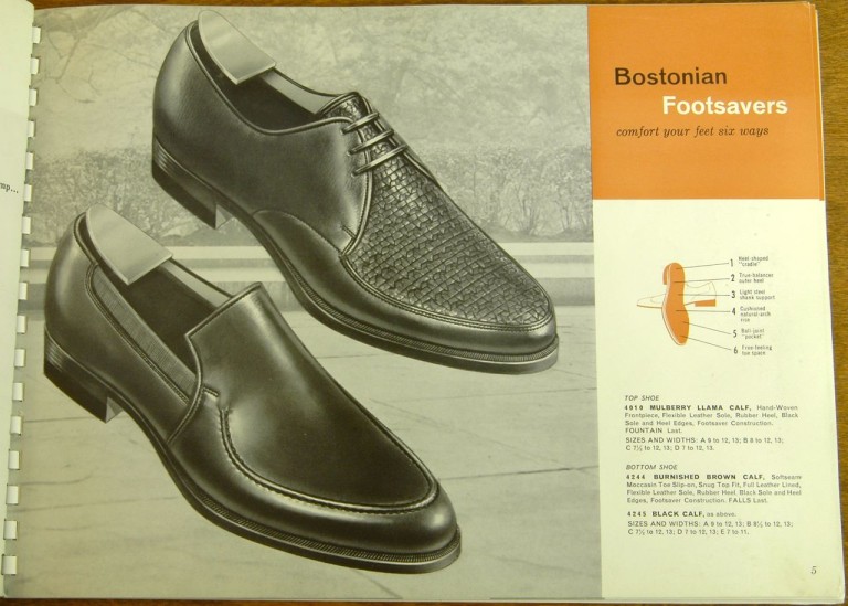 Bostonian Shoe Models 4010, 4244, 4245