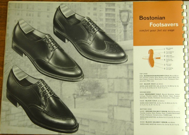 Bostonian Shoe Models 406, 407, 4434, 4435, 4432, 4433