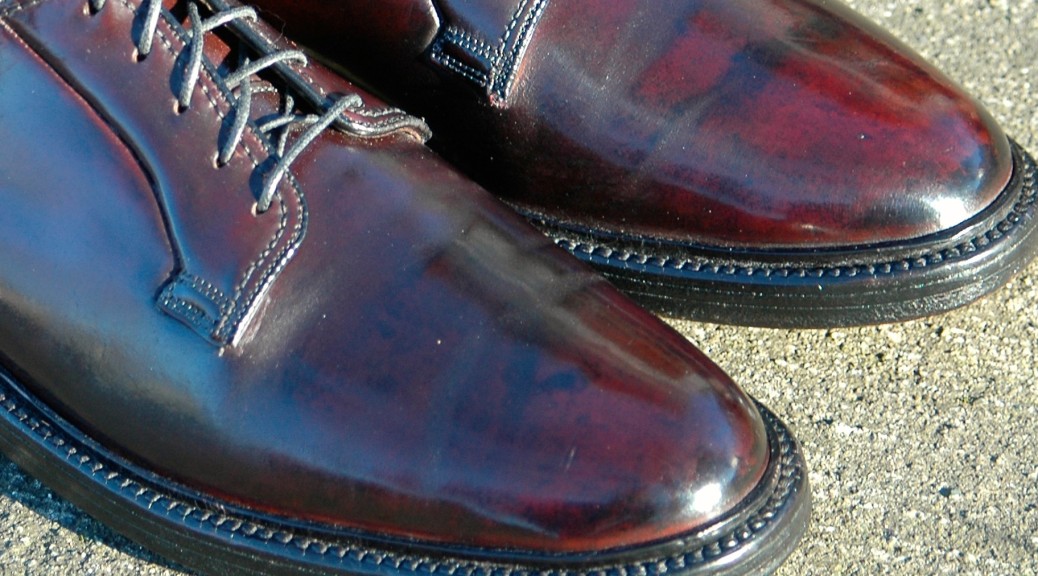 Chaussures Florsheim Royal Imperial En Cuir Cordovan – Derbies Vintage Faites Main, Pointure 44