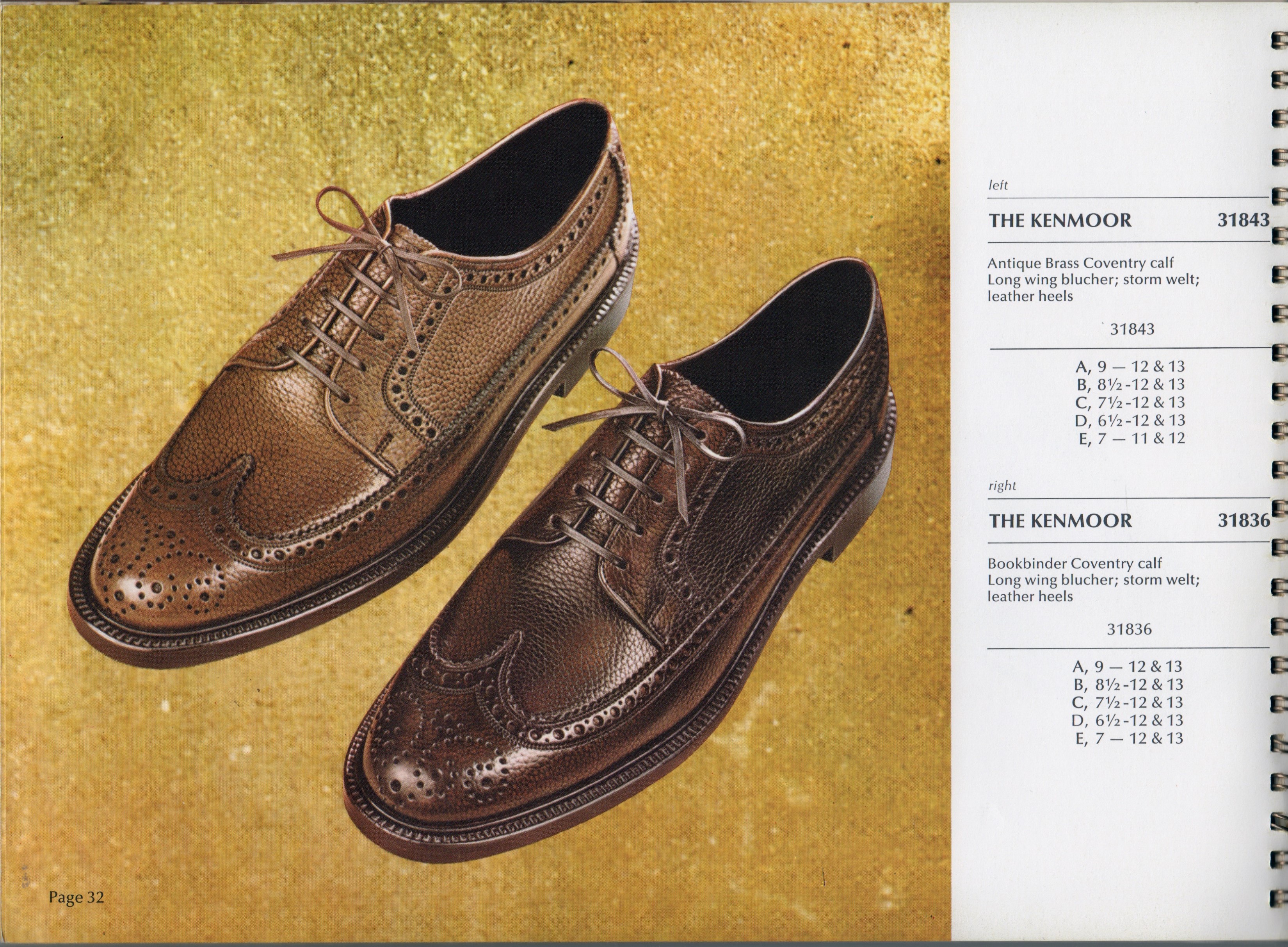 還元祭 Florsheim Kenmoor 8 V-Cleat 1/2D Shoe 1970S 10.5 靴