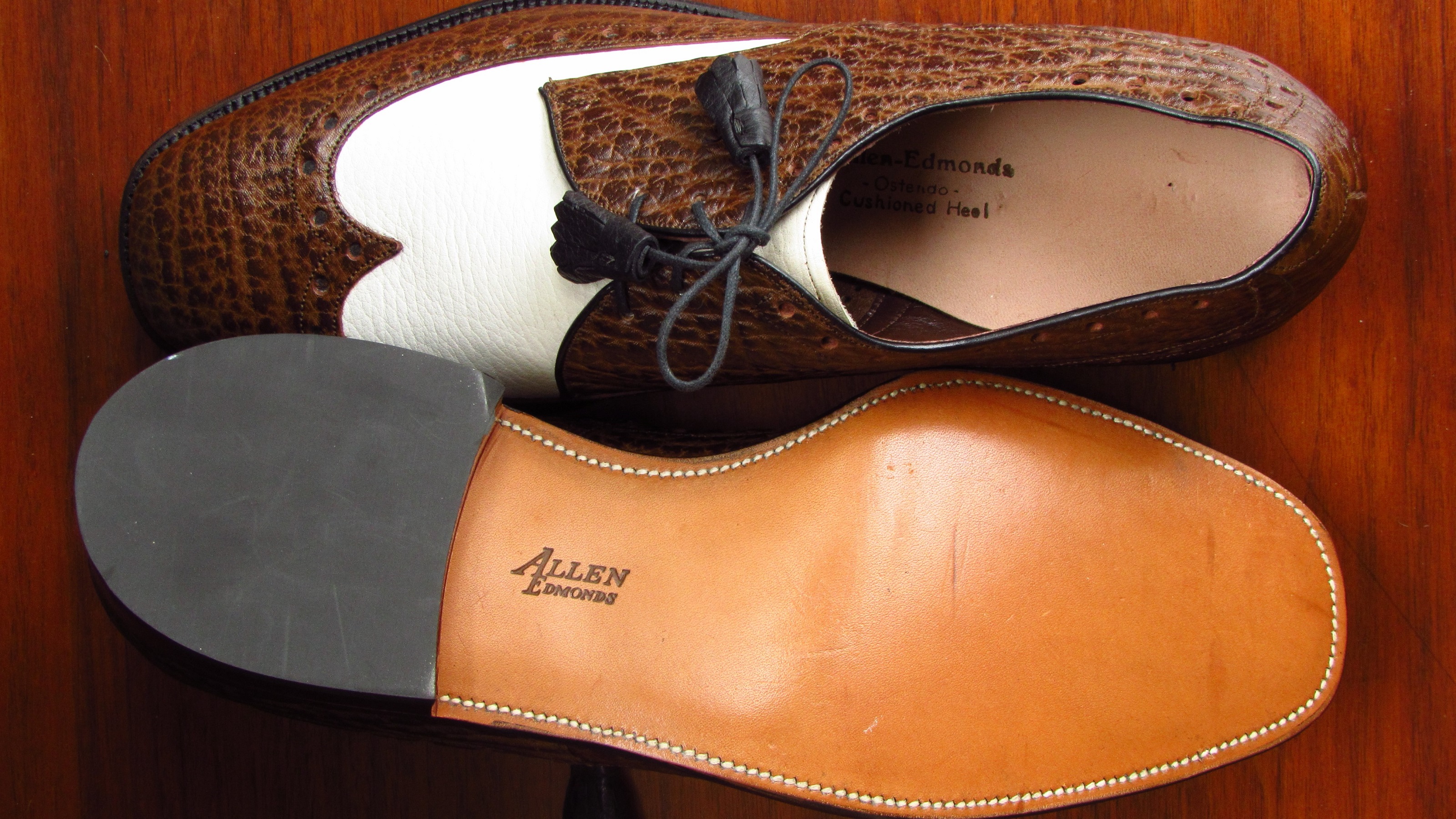 allen edmonds sharkskin shoes